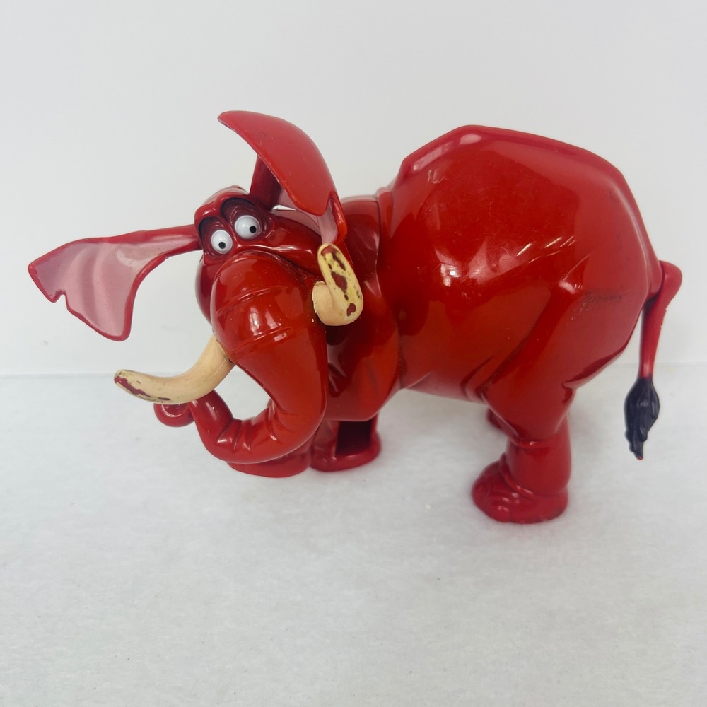 Disney Tarzan Tantor Elephant Action Figure Red Vintage 1999 Movie Toy Good